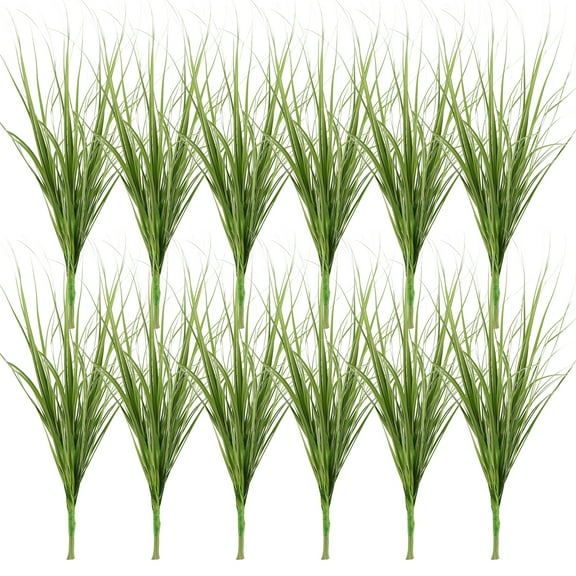 12pcs Artificial Plants Decor Artificial Plants Grass Shrubs Greenery Decor