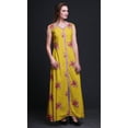 thumbnail image 3 of Bimba Robe Maxi Sans Manches à Imprimé Floral avec Fente avant pour Femmes Été Printemps, Fête - XXX-Grand, 3 of 5