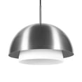 thumbnail image 6 of Evelyn&Zoe 15" Brushed Nickel Metal/Glass Pendant, 6 of 7