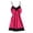 A-Hot Pink656, variant on XIAONU Women's Silky Satin Cami Chemise Loose Fit Sleeveless V Neck Nightgown Soft Luxe Sleep Nightdresses