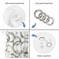 thumbnail image 3 of Polyester Fabric Sage Green Grey Shower Curtain, Geometric Circle Modern Abstract Simple Art Waterproof Bathtub Curtain Bathroom Decor Set with Hooks 72 x 72 Inches, 3 of 6