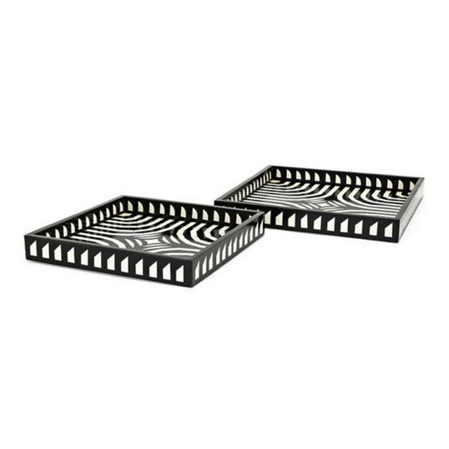 Imax 75110-2 Plateaux de Daytona&44; Noir - Lot de 2