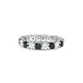 thumbnail image 2 of Bague Éternité Diamant Noir & Blanc 2ct Or Blanc 14K Forme U, 2 of 3