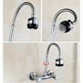 thumbnail image 2 of Dual Handle Kitchen Faucet Wall-Mounted Two-Handle Sink Mixer 360° Rotatable, 2 of 8