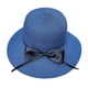 thumbnail image 1 of Sombrero de paja con lazo para mujer, de 56 a 58 cm de circunferencia, de ala grande, para verano, para viajes al aire libre, protector solar, para playa, 1 of 5