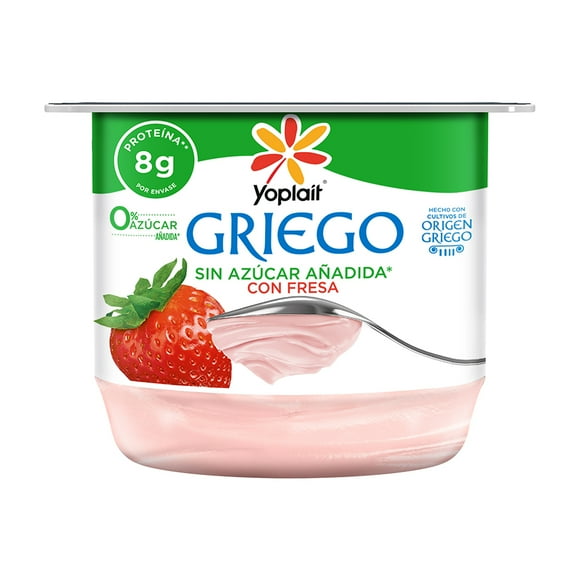 Yoghurt Yoplait Griego fresa sin azúcar bajo en grasa 145 g