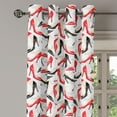 thumbnail image 2 of Ambesonne Feminine Grommet Curtain, Stiletto Shoes Female Art, 50" x 72", Scarlet Beige Black, 2 of 6