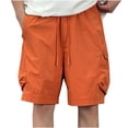 thumbnail image 2 of Ftwytp Men's Casual Drawstring Shorts, Solid Color 5-inch Length with Pockets, Comfortable and Stylish for Everyday Wear and Outdoor Activities, 2 of 7