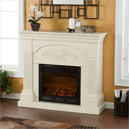 Ivory Holly - Holly & Martin Salerno Electric Fireplace in Ivory