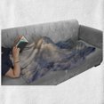 thumbnail image 6 of Clouds Soft Flannel Fleece Throw Blanket, Majestic Rain Storm Clouds over the Sky High Above the Ground Environment Scenery, Cozy Plush for Indoor and Outdoor Use, 70" x 90", Blue White, by Ambesonne, 6 of 6