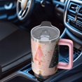thumbnail image 4 of 40 Oz Reindeer And Bells Tumbler With Handle, Holiday Coffee Travel Cup, Xmas Gift, 4 of 4
