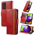 thumbnail image 1 of Case for Samsung Galaxy A52 5G/4G Cover Leather Wallet Folio Case Book Design Flip Magnetic Closure - Red, 1 of 5