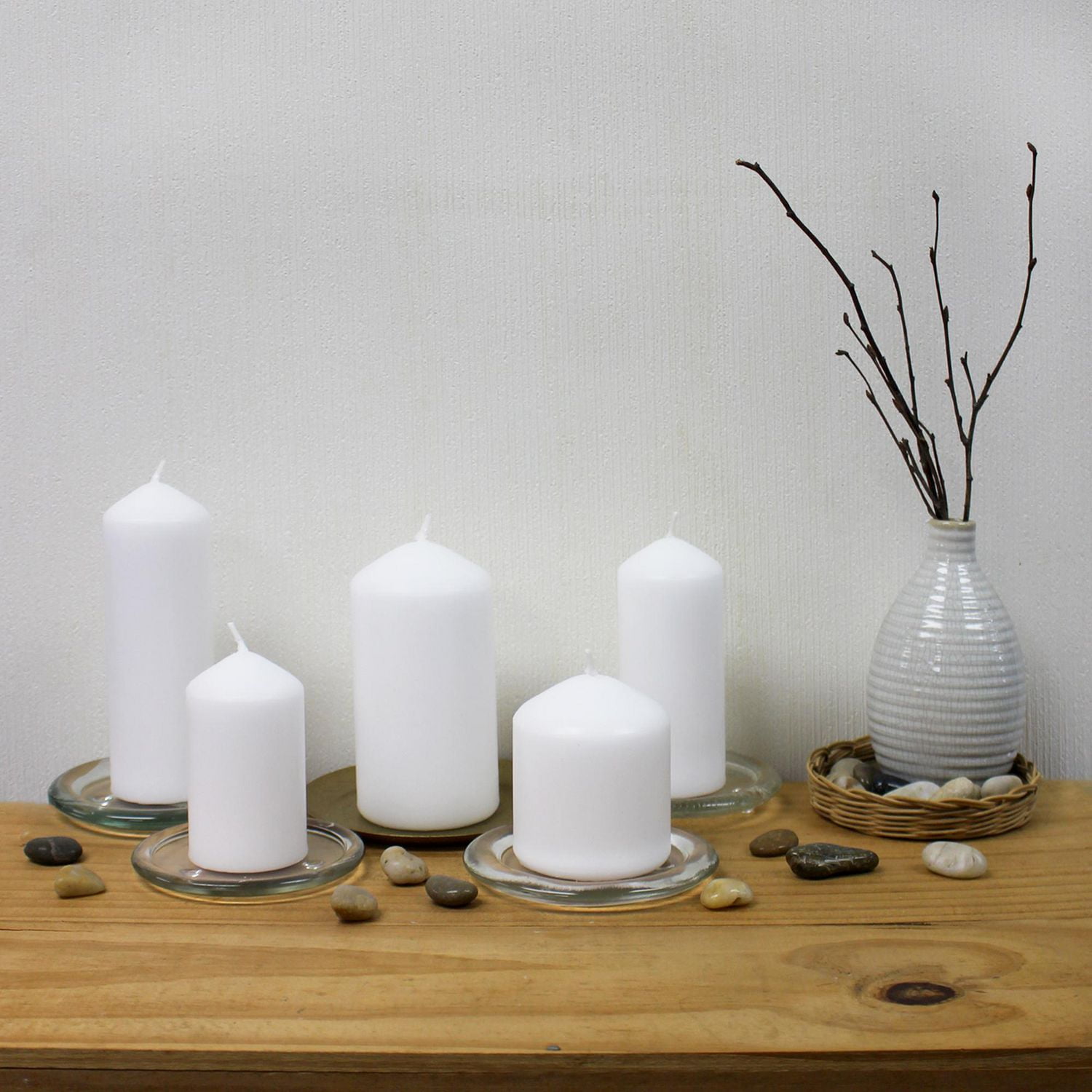 Mainstays Unscented Pillar Candle Set