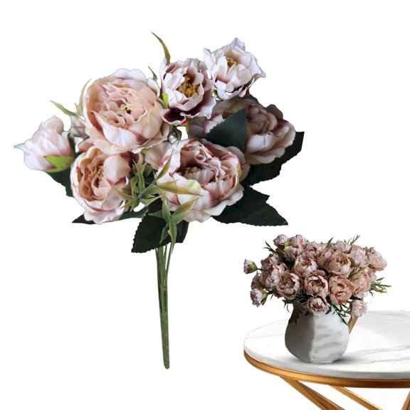 Clearance! Artificial Peony Flowers Peony Flowers Faux Peonies with Hydrangea Flower Bouquets for Wedding Home Decor Floral Arrangements Table Centerpieces