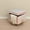 Pink, variant on Square Velvet Storage Ottoman with Rose Gold Legs, Pink