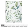thumbnail image 4 of Shiartex Green Leaf Pattern Super Soft Flannel Blanket for Bed Sofa Living Room Decor, All Seasons Lightweight Blanket Gifts 50x60in, 4 of 6