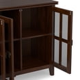 thumbnail image 5 of Artisan 66 inch Wide Solid Wood Wide 4 Door Storage Cabinet in Russet Brown, 5 of 7
