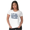 thumbnail image 3 of US Navy Logo Wife Defending Freedom Women's T Shirt Ladies Tee Brisco Brands S, 3 of 5