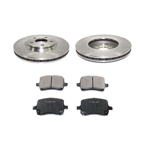 Front Brake Pad and Rotor Kit - Compatible with 2007 - 2008 Pontiac G5 GT