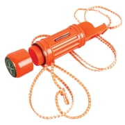 Coleman 5-in-1 Orange Survival Whistle (Whistle, Match Box, Compass, Flint, Signal Mirror)