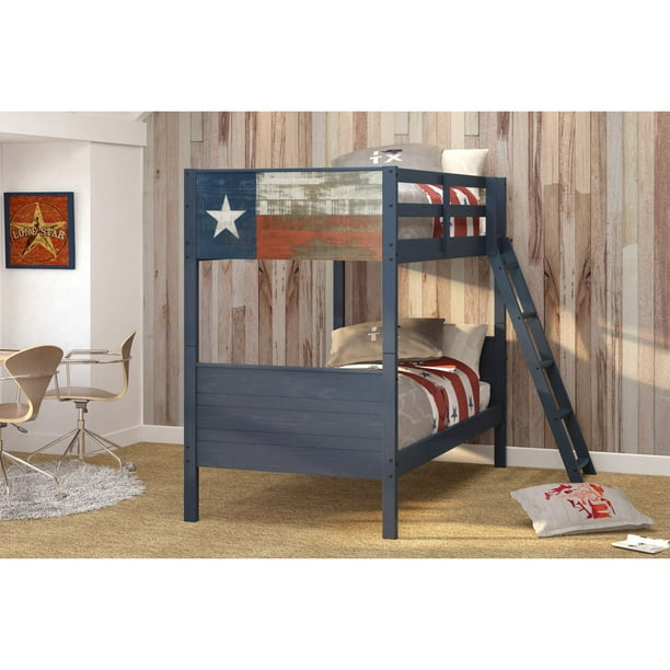 Star Texas Flag Twin Over Bunk Bed, Star Furniture Bunk Beds