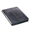 thumbnail image 2 of Classic Faux Leather Journal Be Strong and Courageous Lion Joshua 1:9 Bible Verse Gray Inspirational Notebook, Lined Pages w/Scripture, Ribbon Marker, Zipper Closure, 2 of 6