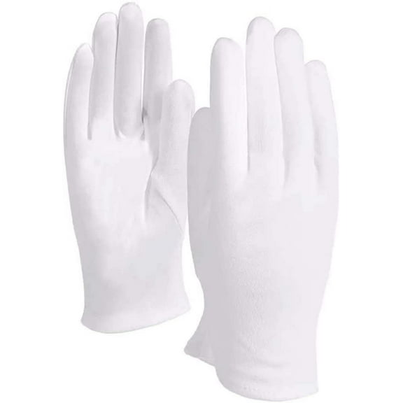 10Pairs White Cotton Gloves Large Size for Art handling Crafting Coin Jewelry Silver Inspection