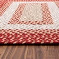 thumbnail image 5 of Super Area Rugs Country Braided Farmhouse Cotton Reversible Area Rug Red & Cream - Rectangle 4' X 6', 5 of 5