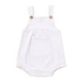 thumbnail image 2 of Girls Bodysuit Ribbed Suspender Romper for Solid Pocket Design Girls Boys Jumpsuit Wardrobe Platform-Competitive Listing, 2 of 4