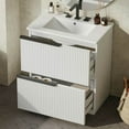 thumbnail image 6 of Barara King Storage Cabinet, Bathroom Vanity,30" Bathroom Vanity with Ceramic Sink and Full-Extension Drawers, White, 6 of 13