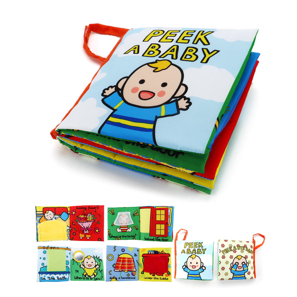Newest Soft Cloth Fabric Cognize Book Baby Early Learning Educational BB Sound 