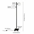 thumbnail image 6 of Evelyn&Zoe Twee 2-Light Floor Lamp with Glass shade in Blackened Bronze/White Milk, 6 of 8