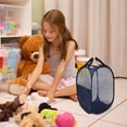 thumbnail image 5 of Foldable Laundry Hamper Basket Pop-up Large-capacity Portable Dirty Clothes Mesh Black Steel Wire Polyester, 5 of 6
