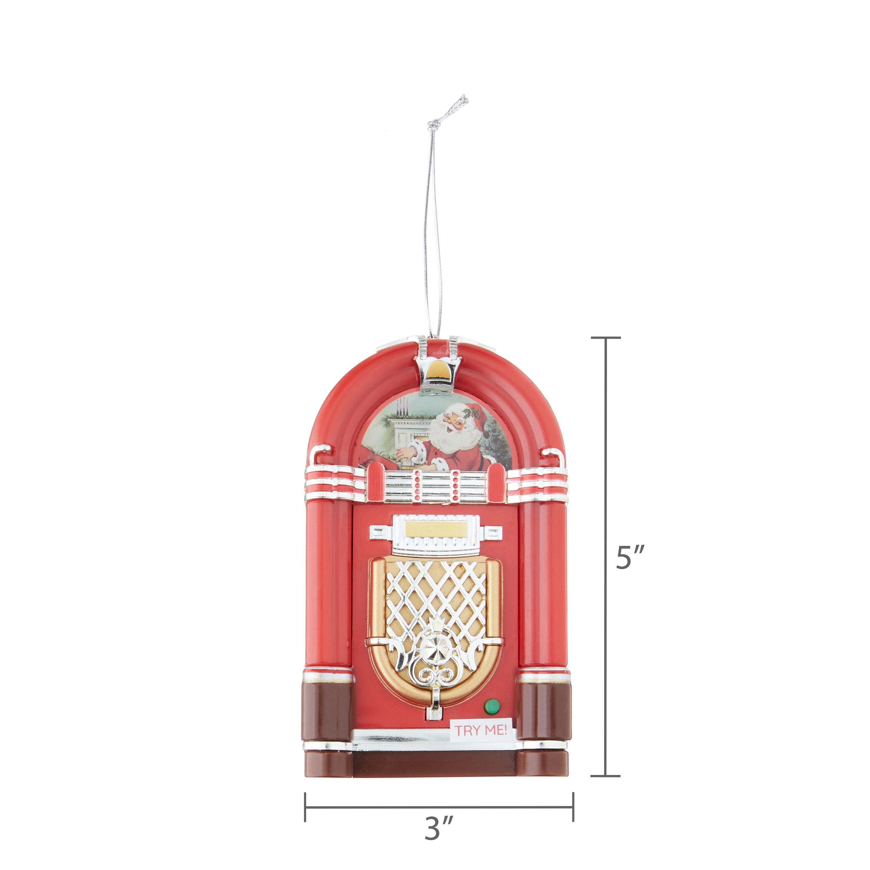 Mr. Christmas Mini Jukebox Ornament, Red