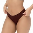 thumbnail image 5 of Swuxness Women's Breathable Briefs Underwear, Panties for Women, Women's Solid Color Low Waisted Comfortable Breathable Stylish Briefs Panties for Women Wine, M, 5 of 5