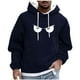 thumbnail image 2 of Dolkfu Sudadera con capucha para hombre, sudadera larga y casual con capucha, camiseta holgada para hombre con cordón. XL, 2 of 5