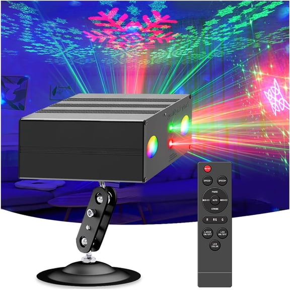 Disco Ball Light,Party Disco Dj Strobe Ocean Star Projector Dance Light Sound Activated with Remote Control Stage Rave for Parties Club Bar Birthday Wedding KTV Christmas Halloween Dancing Décor