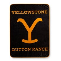 Yellowstone Dutton Ranch Raschel Fleece Throw Blanket | 45 x 60 Inches