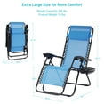 thumbnail image 6 of CHYVARY Set of 2 Oversized Zero Gravity Patio Reclining Lounge Chair with an Adjustable Headrest and Side Tray, Lake Blue, 6 of 8