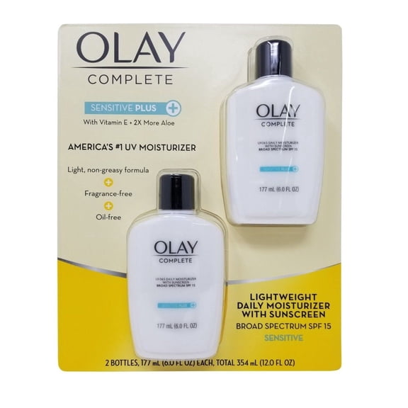 Olay UV Moisturizer SPF 15, Sensitive Plus, Daily with Sunscreen Net 12 FL OZ