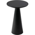 thumbnail image 6 of Farmhouse Pedestal Small End Table Round Martini Table Wood Plant Stand Rustic Drink Table for Small Space Living Room, Bedroom, Black, 6 of 15