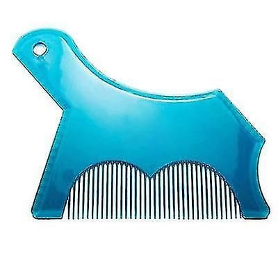 Herramienta para dar forma a la barba, plantilla, peine, color azul