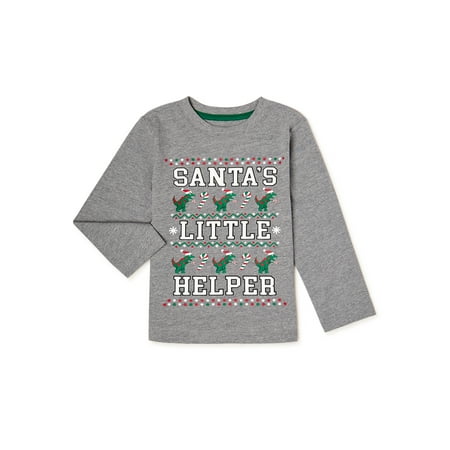 Holiday Time Baby & Toddler Boys Long Sleeve T-Shirt, Sizes 12 Months - 5 T