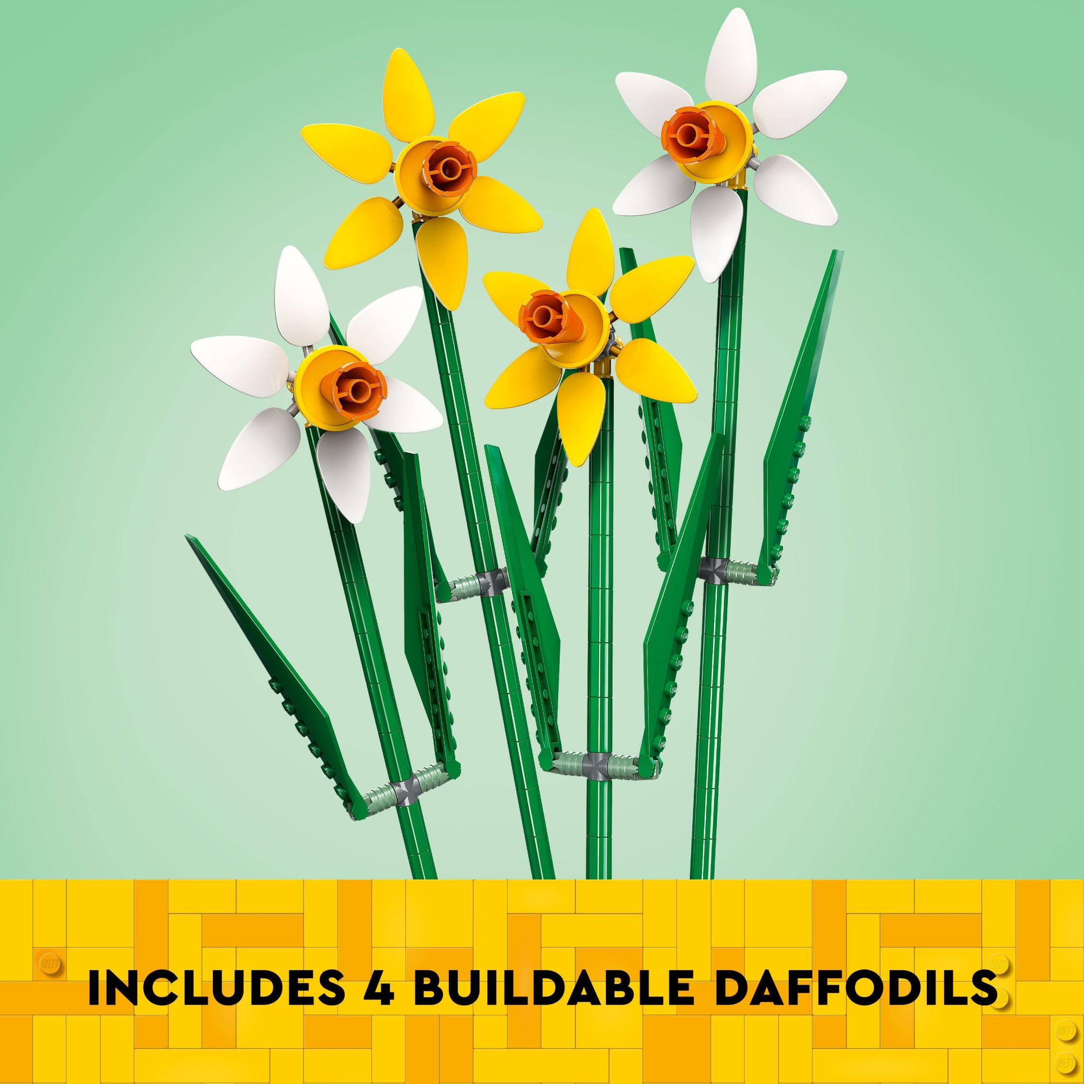 LEGO Daffodils Celebration Gift, Yellow and White Daffodils, Spring Flower Room Decor, Great Gift for Flower Lovers, 40747 - image 5 of 8