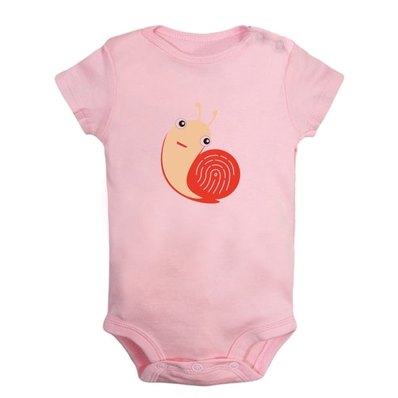 Baby Unisex Cute Rompers Newborn Baby Bodysuits Infant Jumpsuits Kids Cotton Animal Snails Graphic One-Piece Outfits