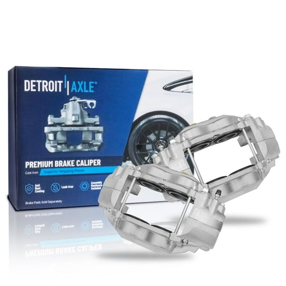 Detroit Axle - 2pc Front Brake Calipers for 07-16 Toyota Tundra 08-16 Sequoia, Disc Brake Calipers 2008 2009 2010 2011 2012 2013 2014 2015 2016 Replacement