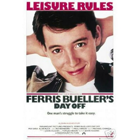 Hot Stuff Enterprise 4078-24x36-MV Ferris Bueller Leisure Rules Poster