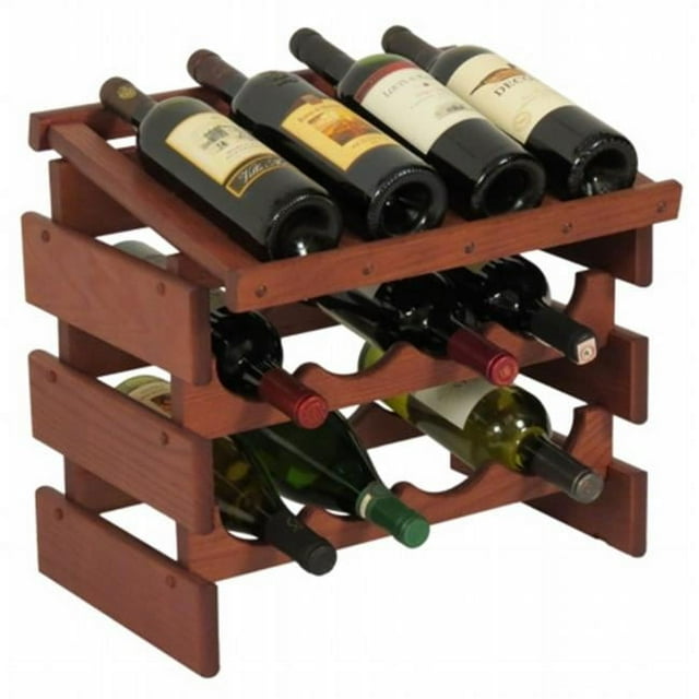 Wooden Mallet WRD42MH 12 Bottle Dakota Wine Rack with Display Top