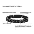 thumbnail image 3 of Esclava Negro 21 cm Para Hombre Dos Filas Acero Hebilla Magnética, 3 of 3