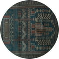 thumbnail image 1 of Ahgly Company Indoor Round Persian Light Blue Traditional Area Rugs, 7' Round, 1 of 4